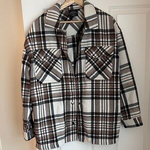Plaid Button-Up Jacket